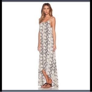 Serpentine print maxi dress